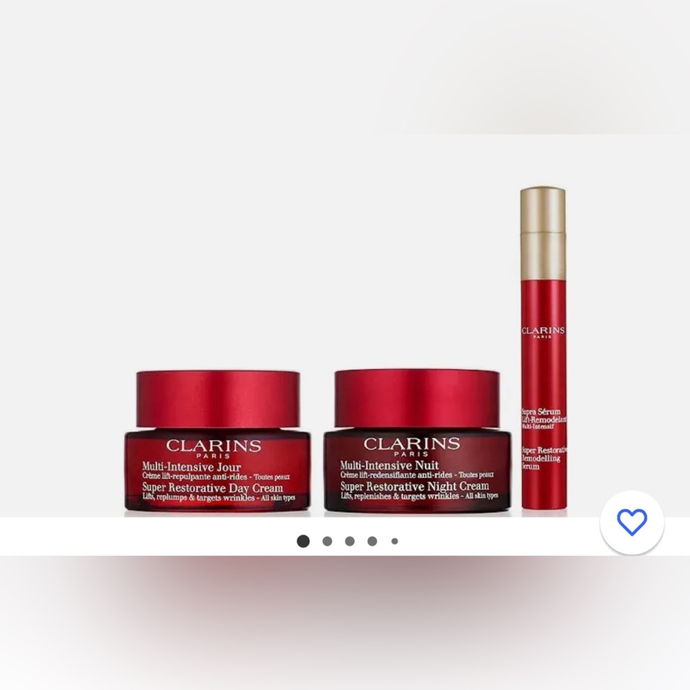 Clarins Super Restorative Day & Night with deluxe sample serum